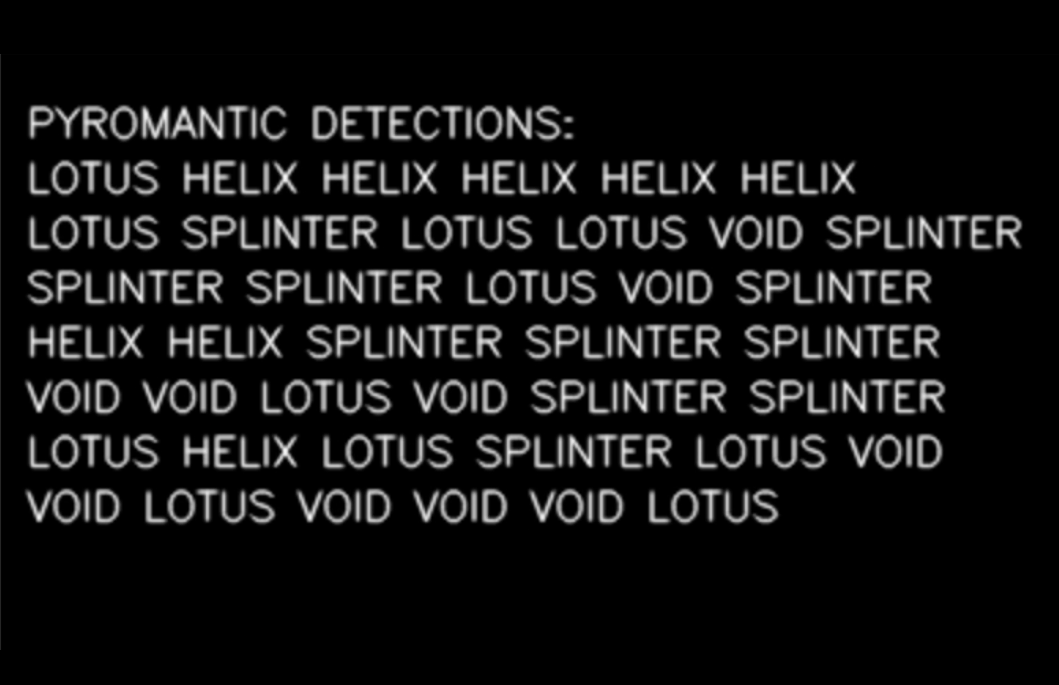 Detected shapes of flames